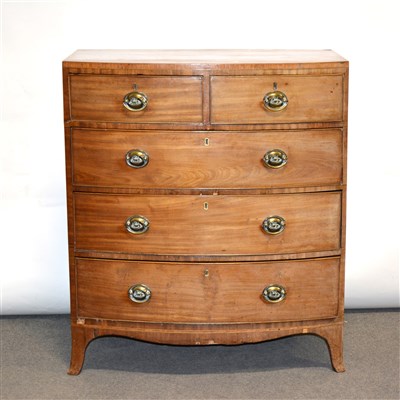 Lot 358 - A George IV mahogany bowfront chest of drawers