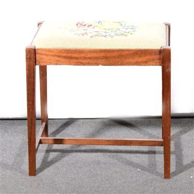 Lot 351 - A mahogany dressing table stool