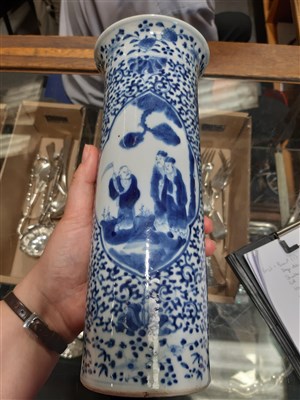 Lot 44 - Two Chinese blue and white vases.