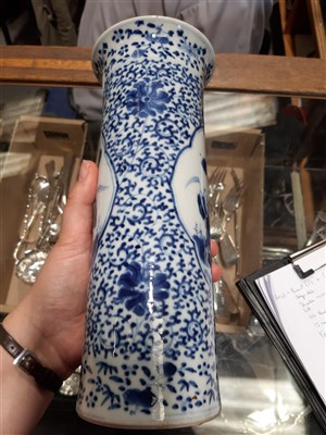 Lot 44 - Two Chinese blue and white vases.