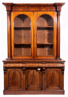 Lot 491 - A Victorian mahogany bookcase chiffonier