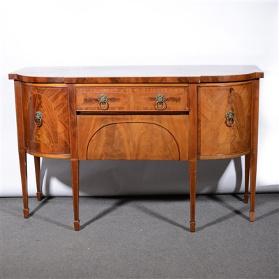 Lot 472 - A Victorian inlaid mahogany breakfront sideboard