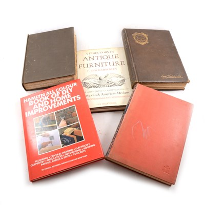 Lot 138 - One box of books mostly on antique furniture and restorations, pottery marks, rugs and silver.