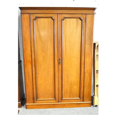 Lot 699 - A Victorian mahogany double wardrobe, ...