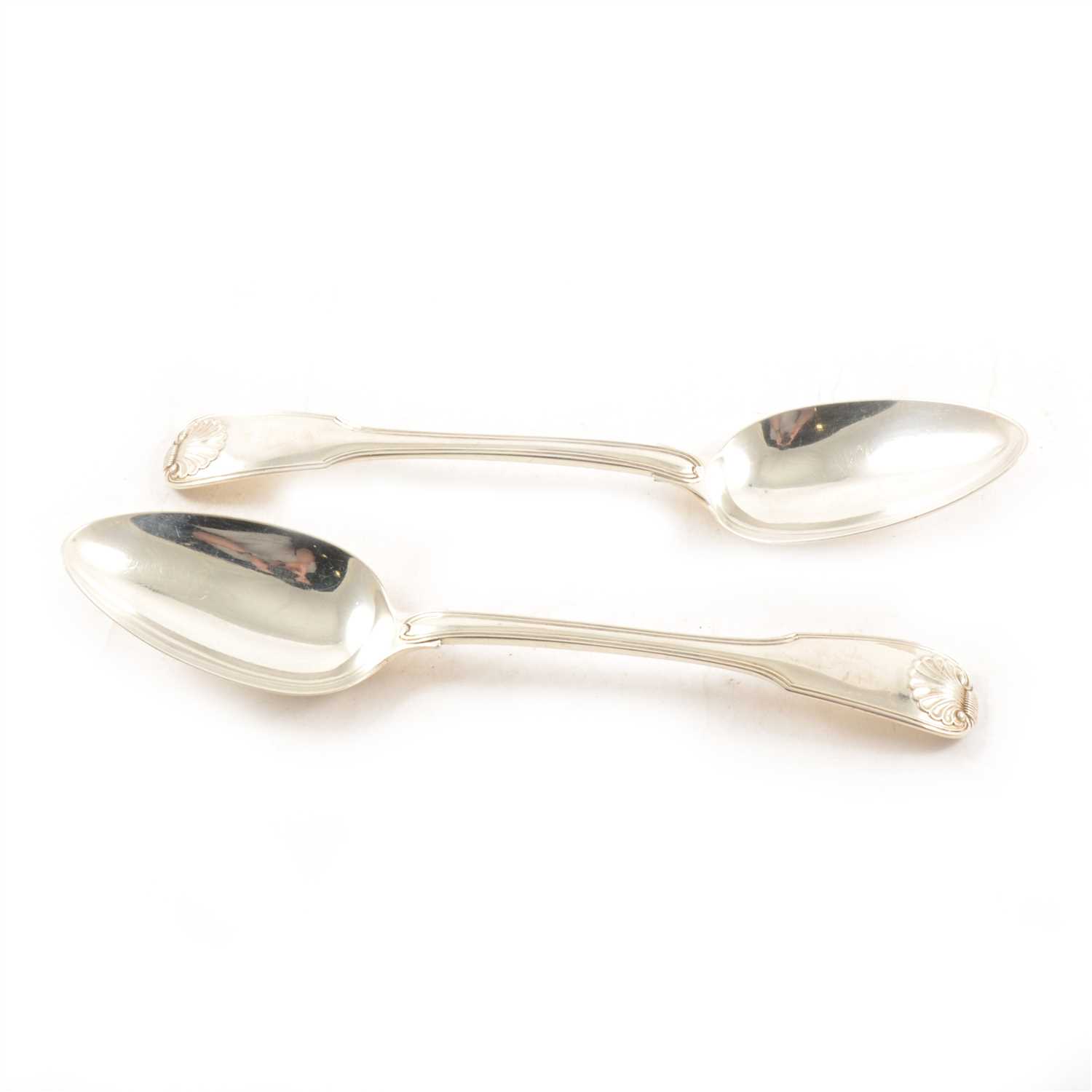 Lot 196 - Two Georgian serving spoons