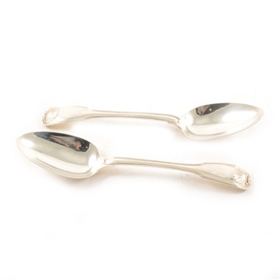 Lot 196 - Two Georgian serving spoons