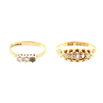 Lot 217 - Two diamond rings