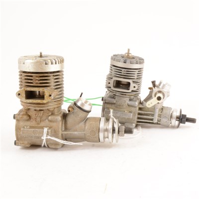 Lot 306 - 2 x MVVS glow 3.5cc R/C and 6.5cc CL.