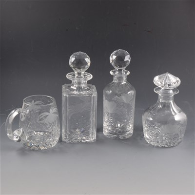Lot 57 - A quantity of cut crystal glassware, including Royal Brierley decanters