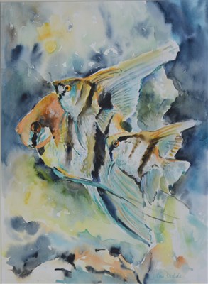 Lot 253 - Janice van Dichele, Tropical Fish, watercolour