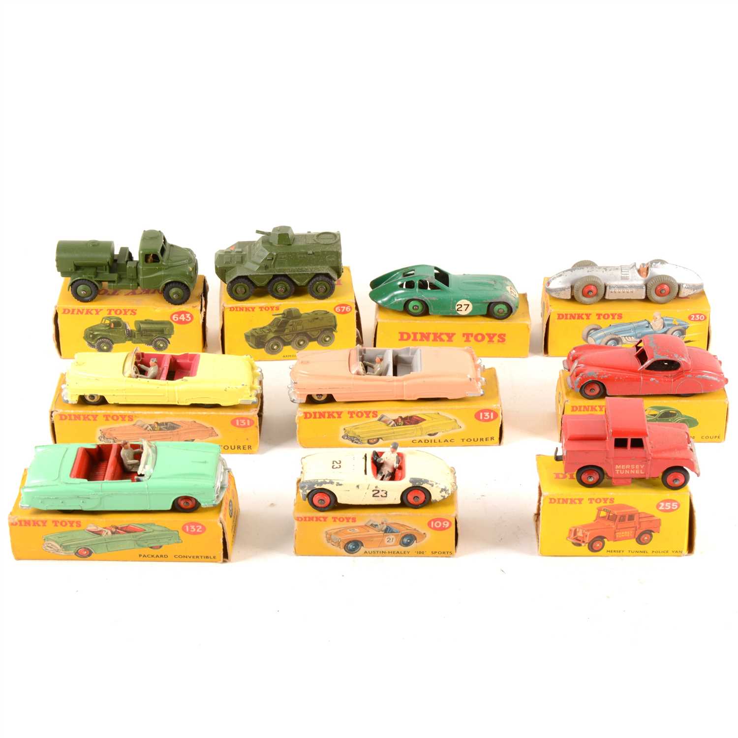 Lot 227 - Ten boxed but playworn Dinky Toy models.