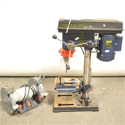 Lot 71 - Band drill and Bench grinder.