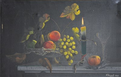 Lot 275 - H. Bosouitz, Still life, oil on canvas