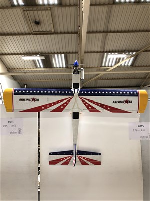 Lot 80 - ARISING STAR 63" Span Trainer complete with 2.4 radio and IRVINE 40 R/C glow.