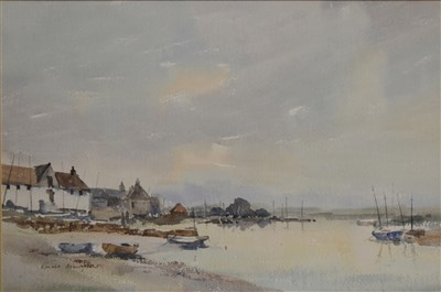 Lot 271 - Ronald Cranforth, Estuary, Norfolk, watercolour