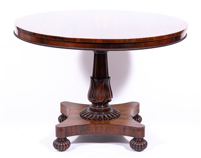 Lot 462 - A William IV rosewood pedestal table