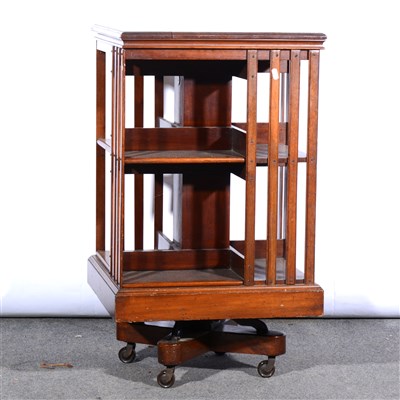 Lot 517 - An Edwardian mahogany revolving bookcase, ...