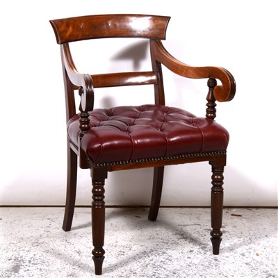 Lot 341 - Victorian mahogany elbow chair