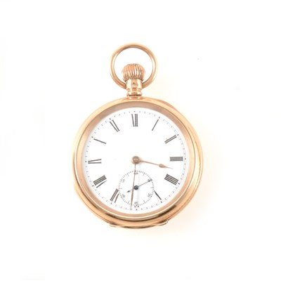 Lot 235 - A 9 carat yellow gold open face pocket watch