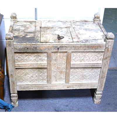 Lot 458 - An Eastern European bleached wood hutch