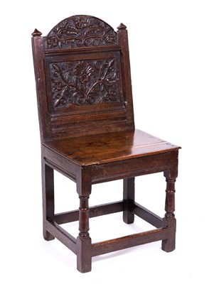 Lot 425 - A joined oak chair, late 17th century