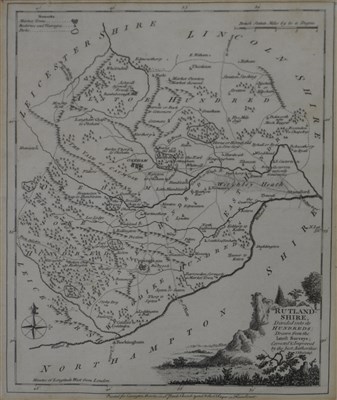 Lot 282 - William Kipp, Rutlandiae, hand-coloured county map, and four others