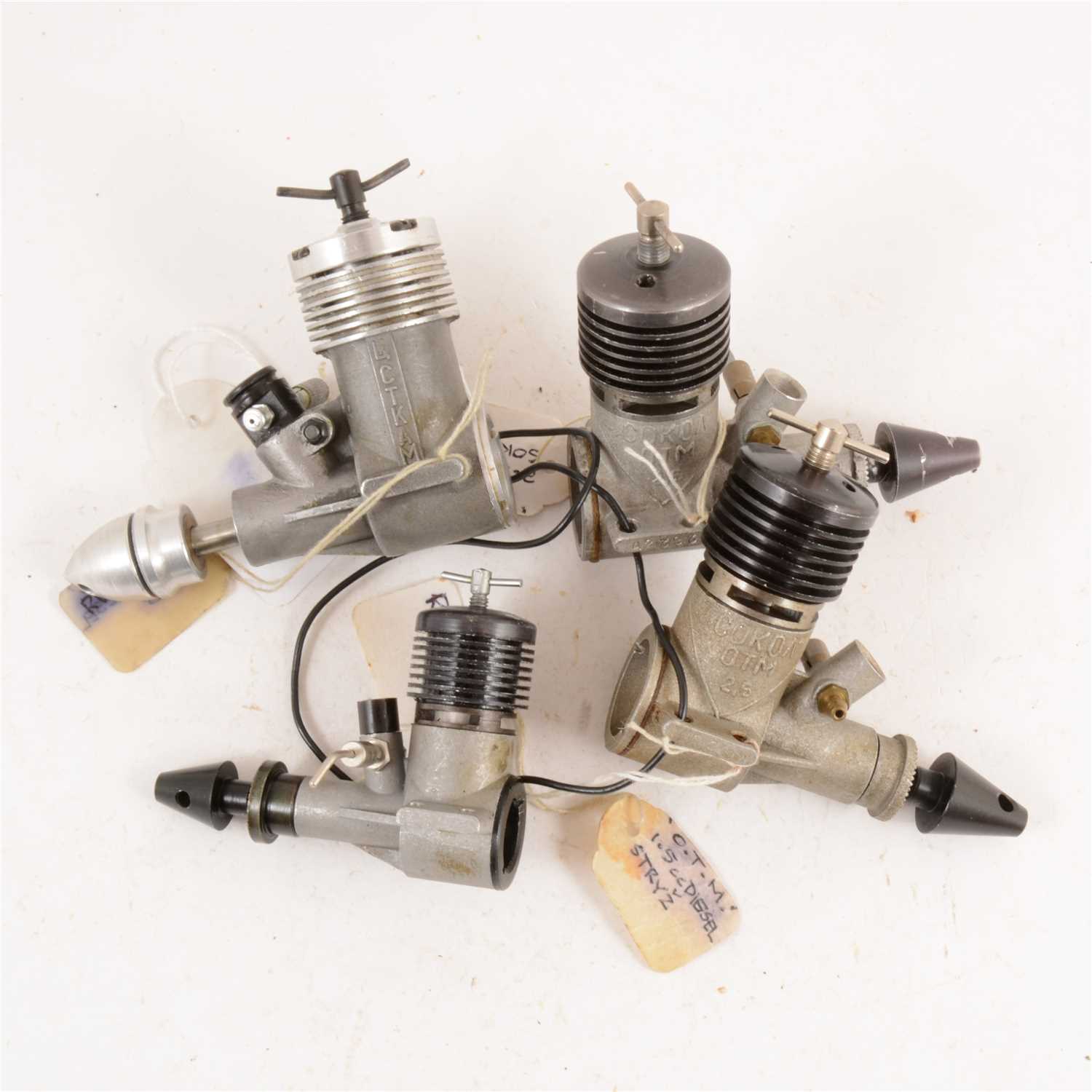 Lot 403 - 4 x Diesels 2 x OTM 2.5cc, OTM 1.5cc and
