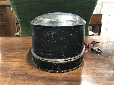 Lot 173 - A Barrister's wig, in an oval tin box, named H.E. MILNE Esq.