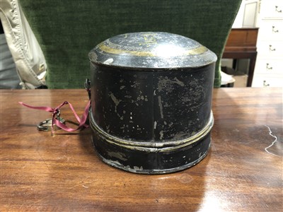 Lot 173 - A Barrister's wig, in an oval tin box, named H.E. MILNE Esq.