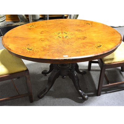 Lot 452 - Victorian walnut and marquetry loo table