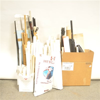 Lot 465 - 3 x Lots containing Aero plans and 3 x Lots of Building materials, some Carbon Fibre and strip wood.