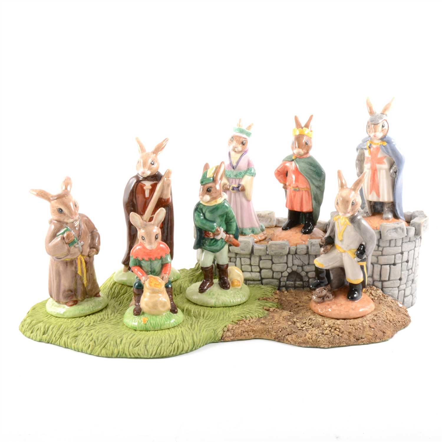 Lot 23 - A collection of eight Royal Doulton Bunnykins models, Robin Hood series