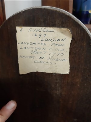 Lot 540 - An oak longcase clock, square brass dial,...