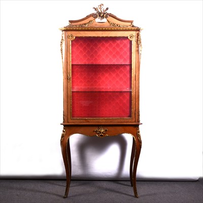 Lot 563 - A French Transitional style bleached mahogany and gilt metal vitrine