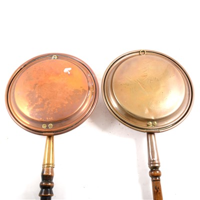 Lot 141 - Two copper warming pans.