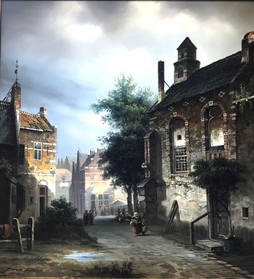 Lot 512 - David Ronald, Cambridge street scene in the 1830s