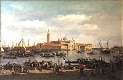 Lot 507 - Johnny Gaston, the Palazzo on the Grand Canal, Venice, oil on canvas