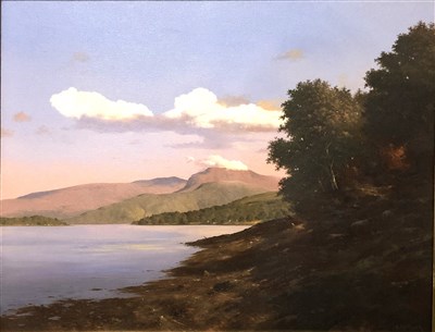 Lot 475 - Henry Schindler, Ben Nevis from Loch Eil, oil on canvas