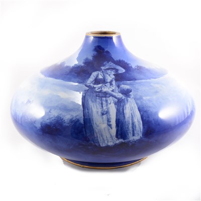 Lot 105 - A large pottery vase, probably Doulton