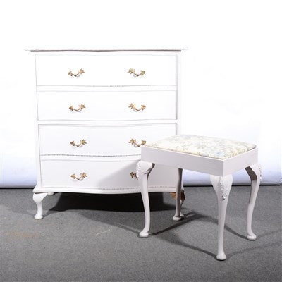 Lot 647 - A white painted bedroom suite, to include...