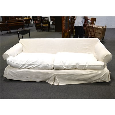 Lot 411 - A contemporary four-seat sofa