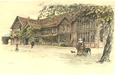 Lot 374 - After Cecil Aldin, An Old Country Inn, signed, colour print with re-marque, and another.