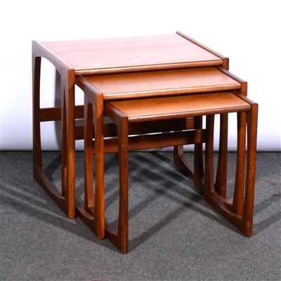 Lot 487 - A nest of three teak coffee tables, by G-Plan