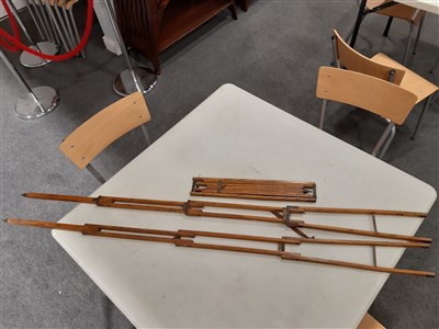 Lot 88 - Artist's equipment, including etching tools, paintbox, easels, lino-cutting tools, etc