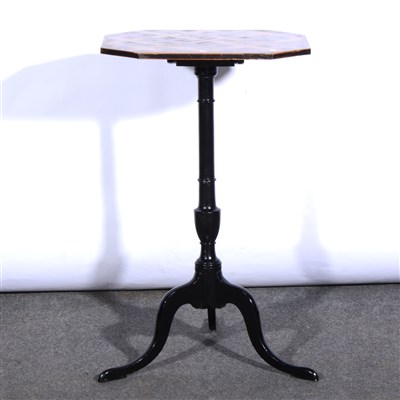 Lot 506 - A George III occasional table, rectangular parquetry inlaid tilt top