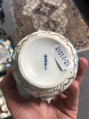 Lot 16 - A Meissen porcelain pear-shape jug, probably late 19th Century