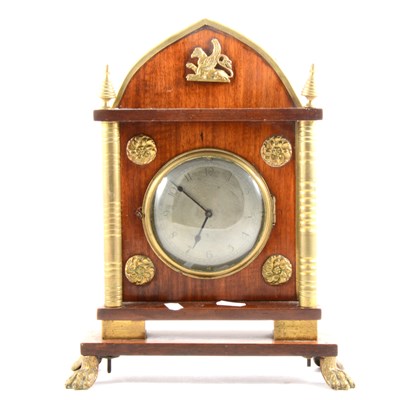 Lot 139 - A French Empire style mahogany and brass mounted mantel clock