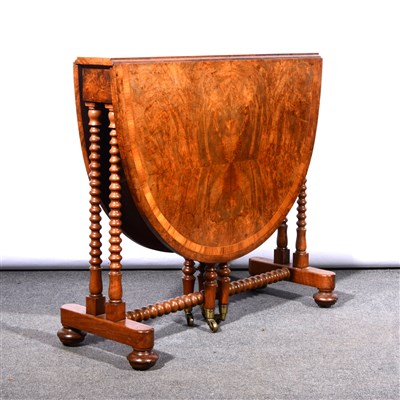 Lot 633 - A Victorian burr walnut Sutherland table