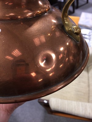 Lot 76 - An English Art Nouveau copper spirit kettle, attributed to W.A.S. Benson.