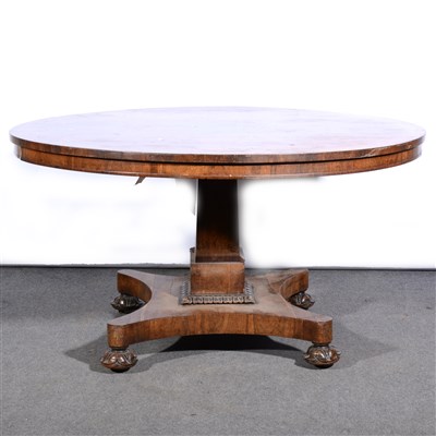 Lot 364 - Victorian rosewood pedestal breakfast table